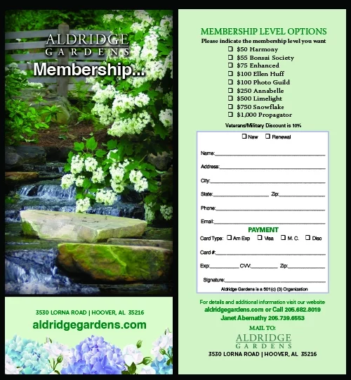 Aldridge Membership Rack Card