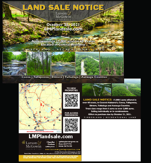 Larson McGowin Land Sale Card