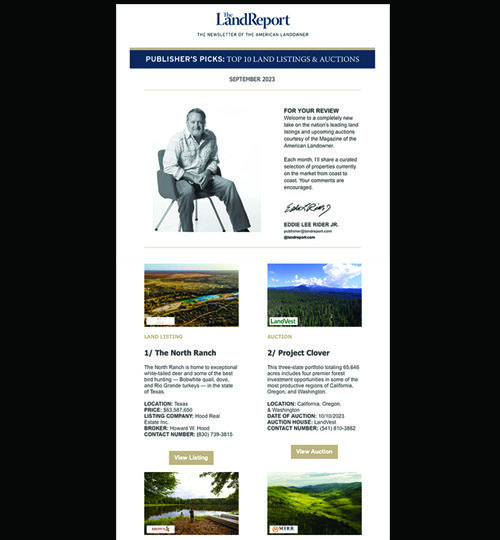 LandReport Top Land and Auction Email