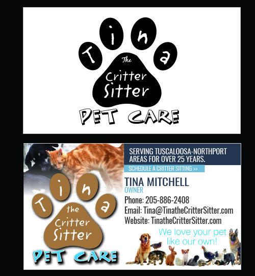 Tina The Critter Sitter Card